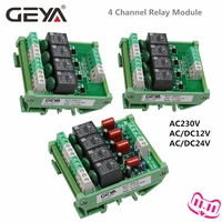 geya 4 channel relay module dc 24v 12v intermediate power relay control switch 220v 230v