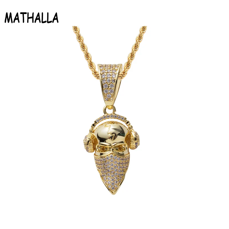 Модные ювелирные изделия MATHALLA в стиле хип-хоп с микрозакрепкой Подвеска для
