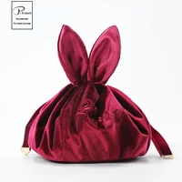 p travel korean large capacity portable storage bag light luxury velvet rabbit ear lazy makeup bag can be customized
