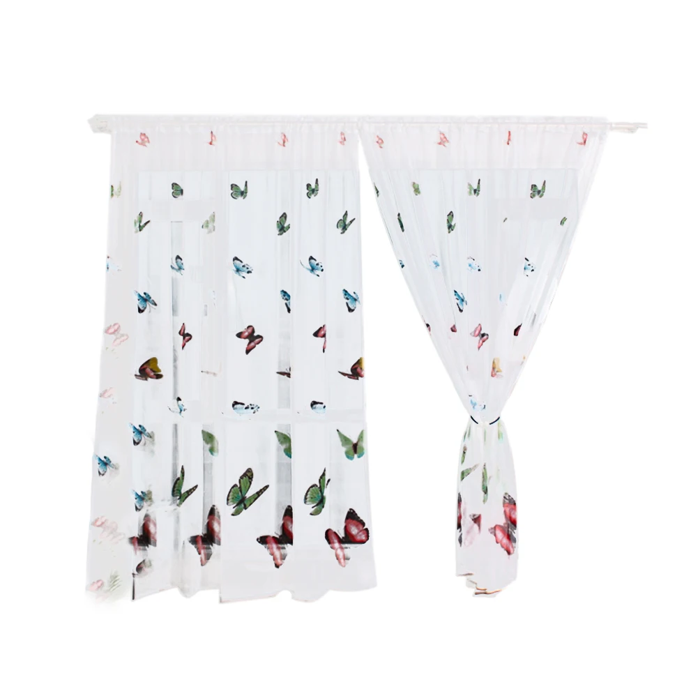 100x200 см занавески из тюля для окна прозрачные газовые Занавески спальни