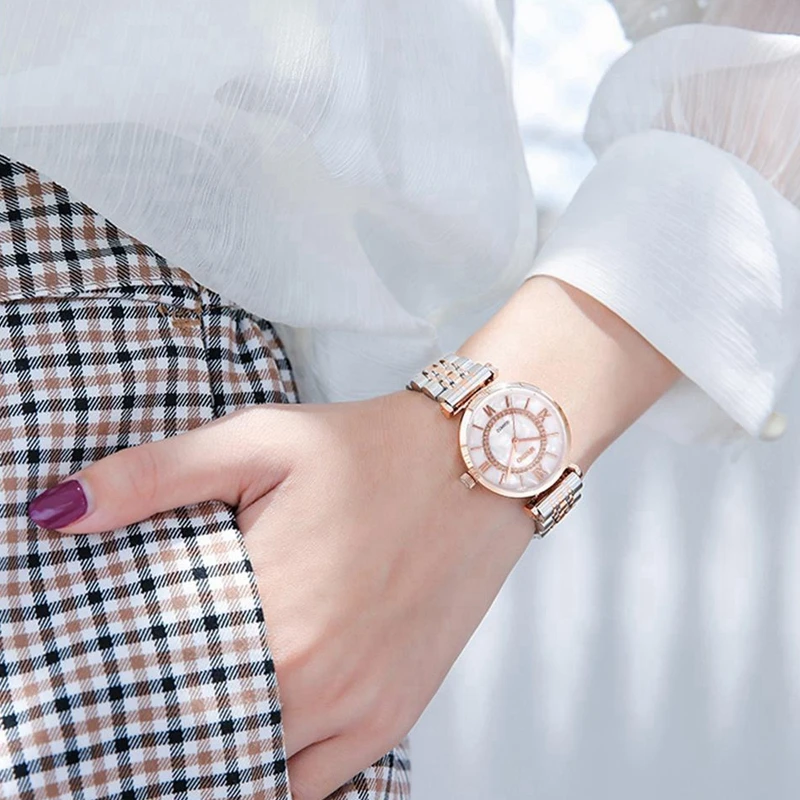 Часы наручные женские кварцевые с сетчатым браслетом брендовые Роскошные из