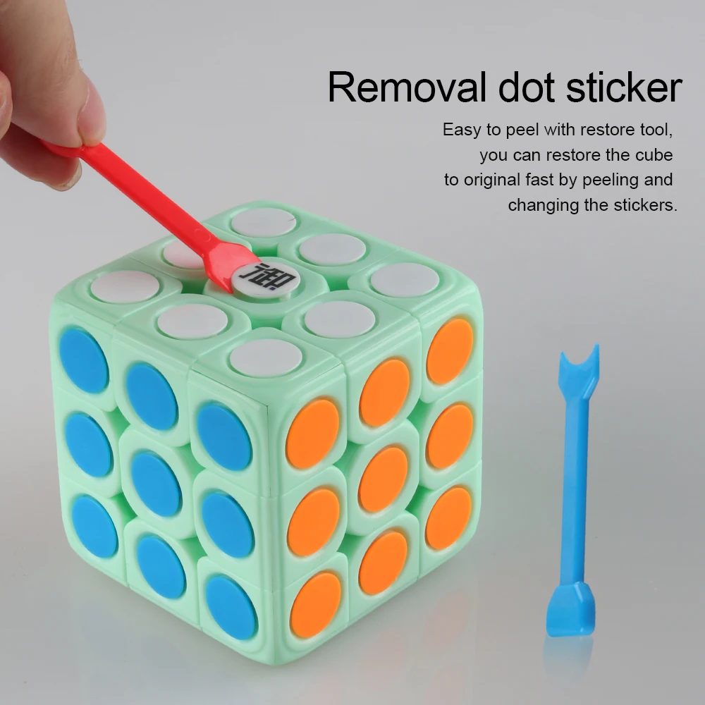 D fantix Yumo Dots 3x3x3 скоростной куб конфетного цвета гладкий скрученный кубик 3x3