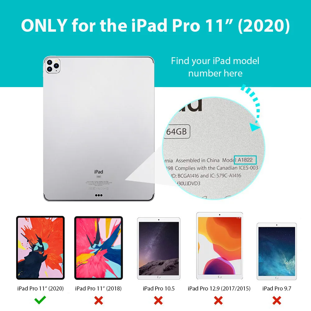 Чехол для iPad 2020/2018 дюйма Pro 11 дюймов 12 9 безопасный магнитный чехол с