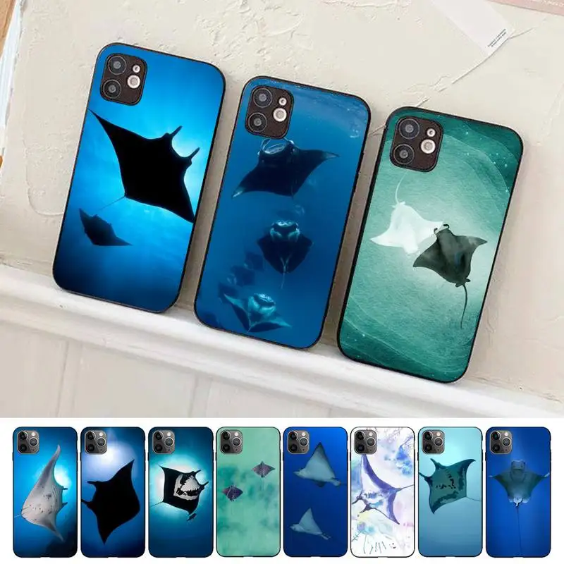 

Animal manta ray Phone Case for iPhone 11 12 13 mini pro XS MAX 8 7 6 6S Plus X 5S SE 2020 XR cover