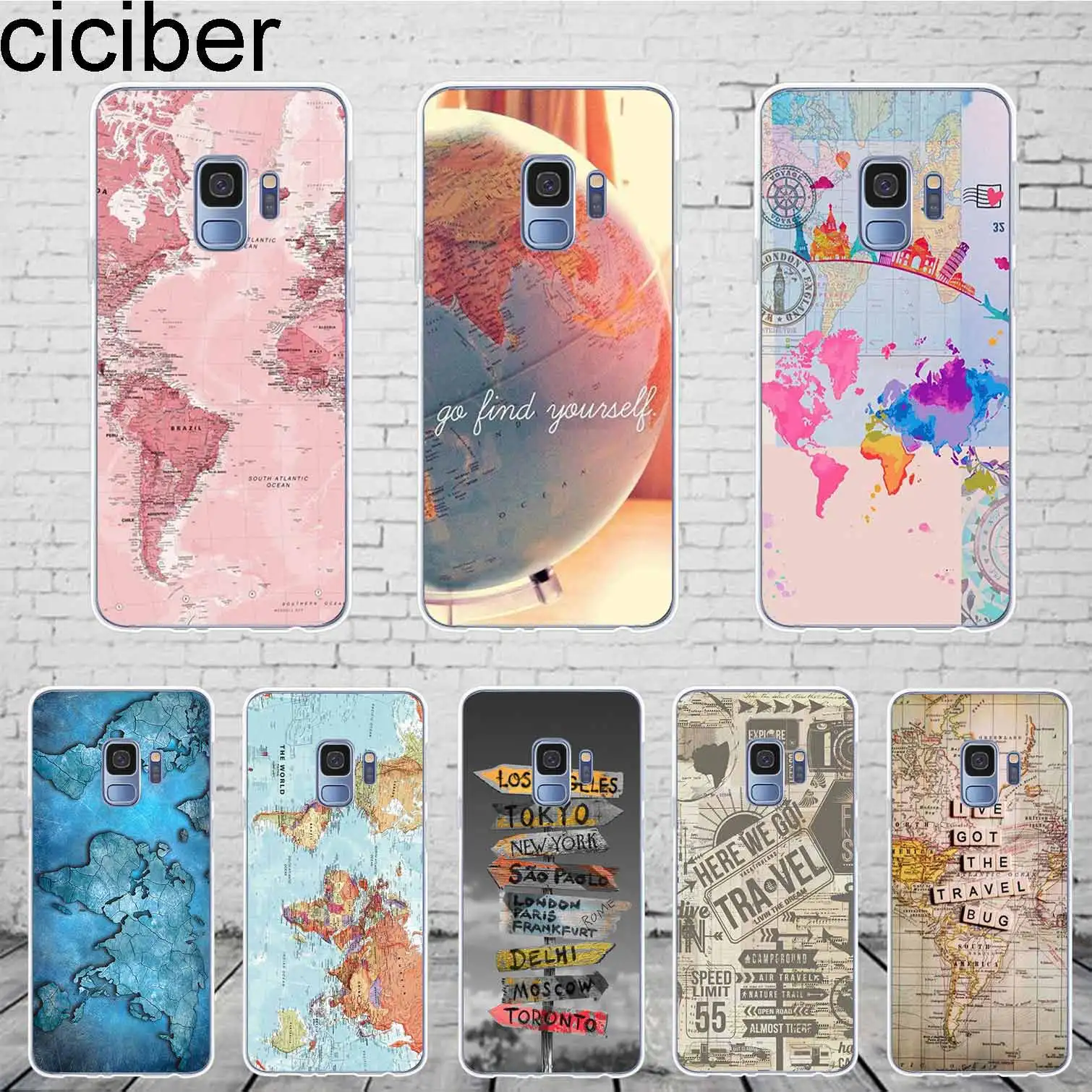 Чехол ciciber с картой мира для Samsung Galaxy S 5 6 7 8 9 Edge Plus мягкий чехол из ТПУ Note 3 4 10