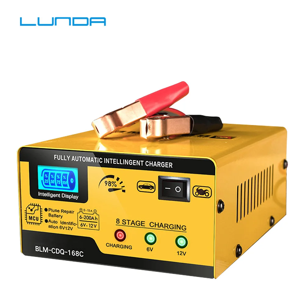 Зарядное устройство для автомобильного аккумулятора 6 в 12 В 15 А AGM|ЗУ