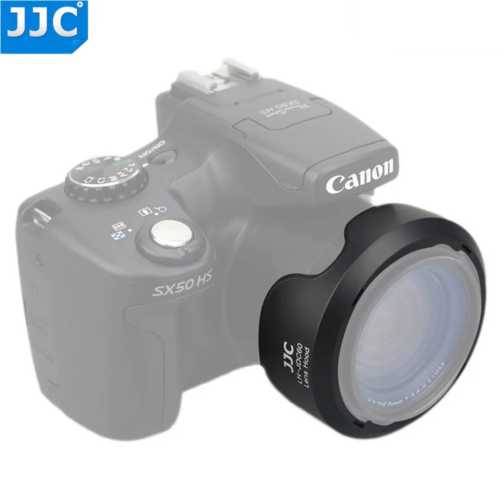 JJC байонетная бленда объектива камеры для CANON PowerShot SX1 IS/SX10 IS/SX20 IS/SX30 IS/SX40 IS/SX50 HS заменяет LH-DC60