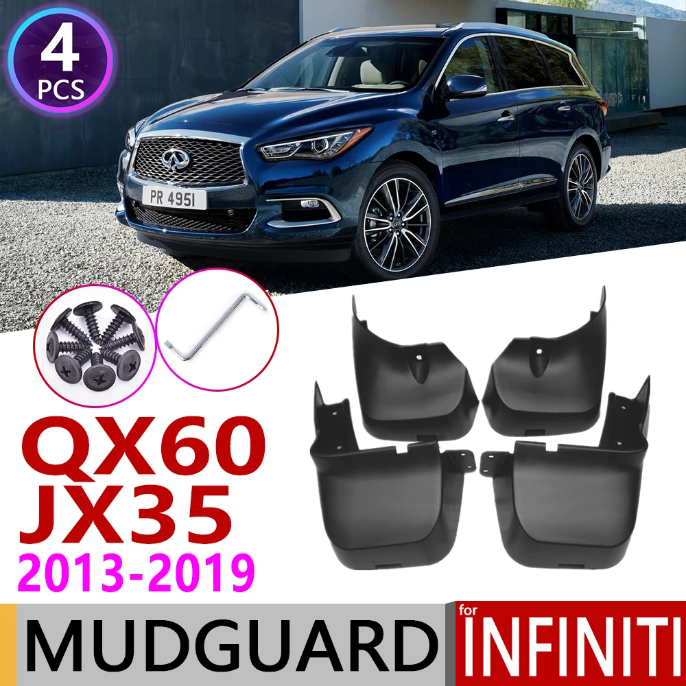 

Car Mudflap for Infiniti JX35 QX60 2013~2019 Fender Mud Guard Flap Splash Flaps Mudguards Accessories 2014 2015 2016 2017 2018