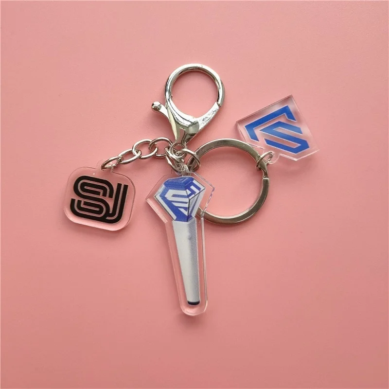 

KPOP Super Junior SJ acrylic keychain key ring pendant pendant SJ SUPER CLAP star