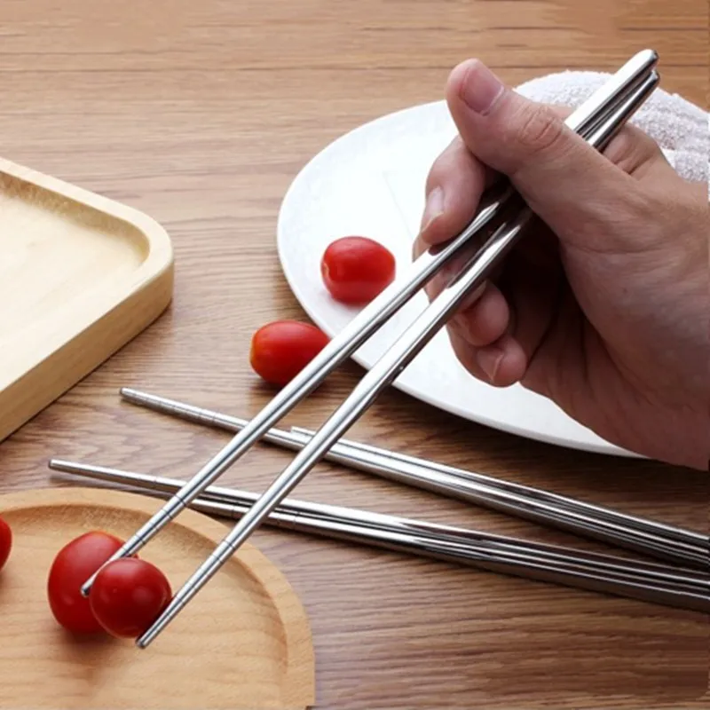 Квадратные палочки для еды из нержавеющей стали подарочные квадратные