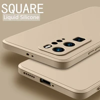 Original Liquid Silicone Phone Case For Huawei P30 P20 P40 Pro Lite Mate Pro Honor Pro Luxury Soft Protector Cover