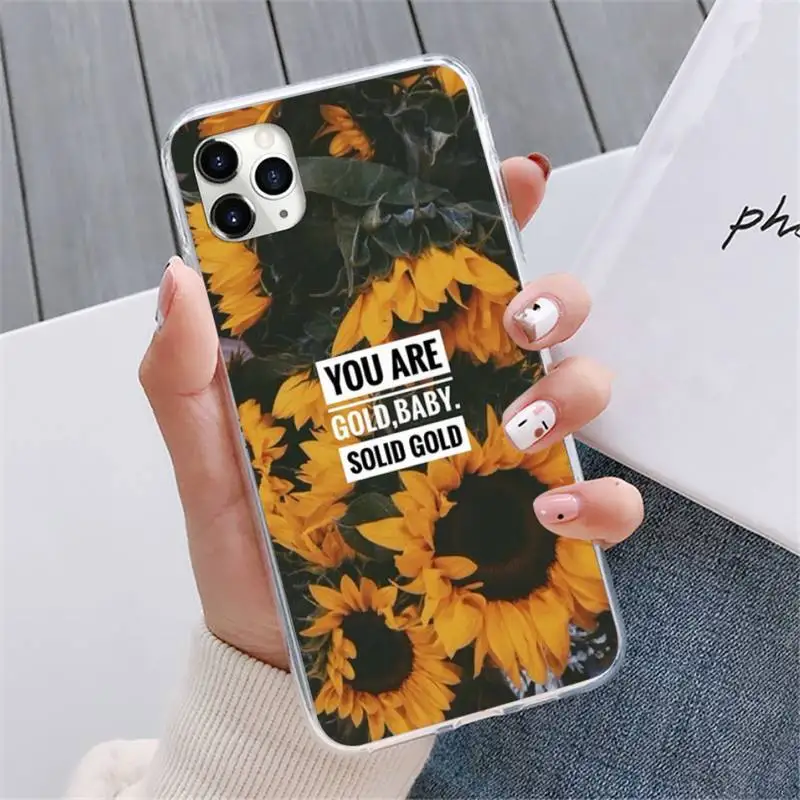 

Cute Summer Daisy Sunflower Flower Phone Case For iphone 12 5 5s 5c se 6 6s 7 8 plus x xs xr 11 pro max mini