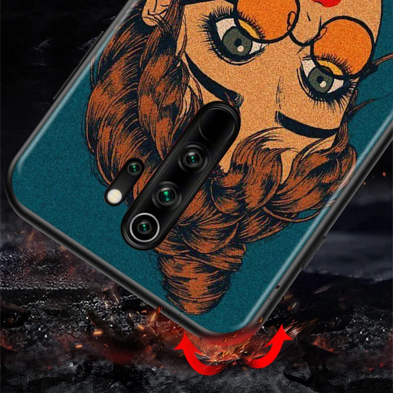 

Urban Girl Sad Kiss For Xiaomi Redmi 9A 9C 9 Prime GO 8A 8 7A 7 S2 6A 6 5 Pro Plus Black Phone Case