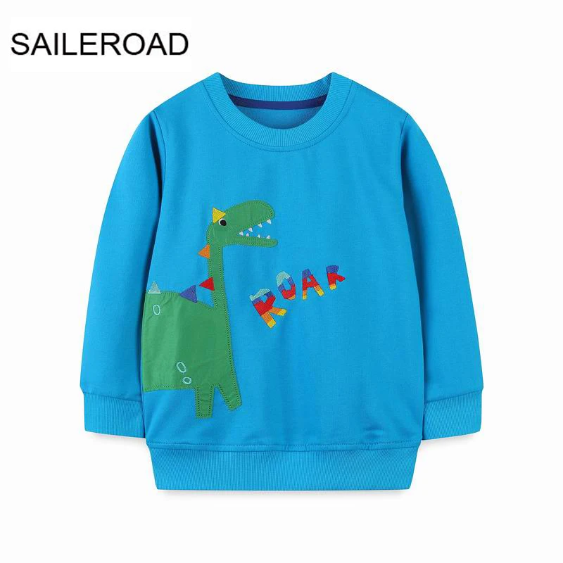 

Детская хлопковая толстовка с рисунком динозавров, осень 2021