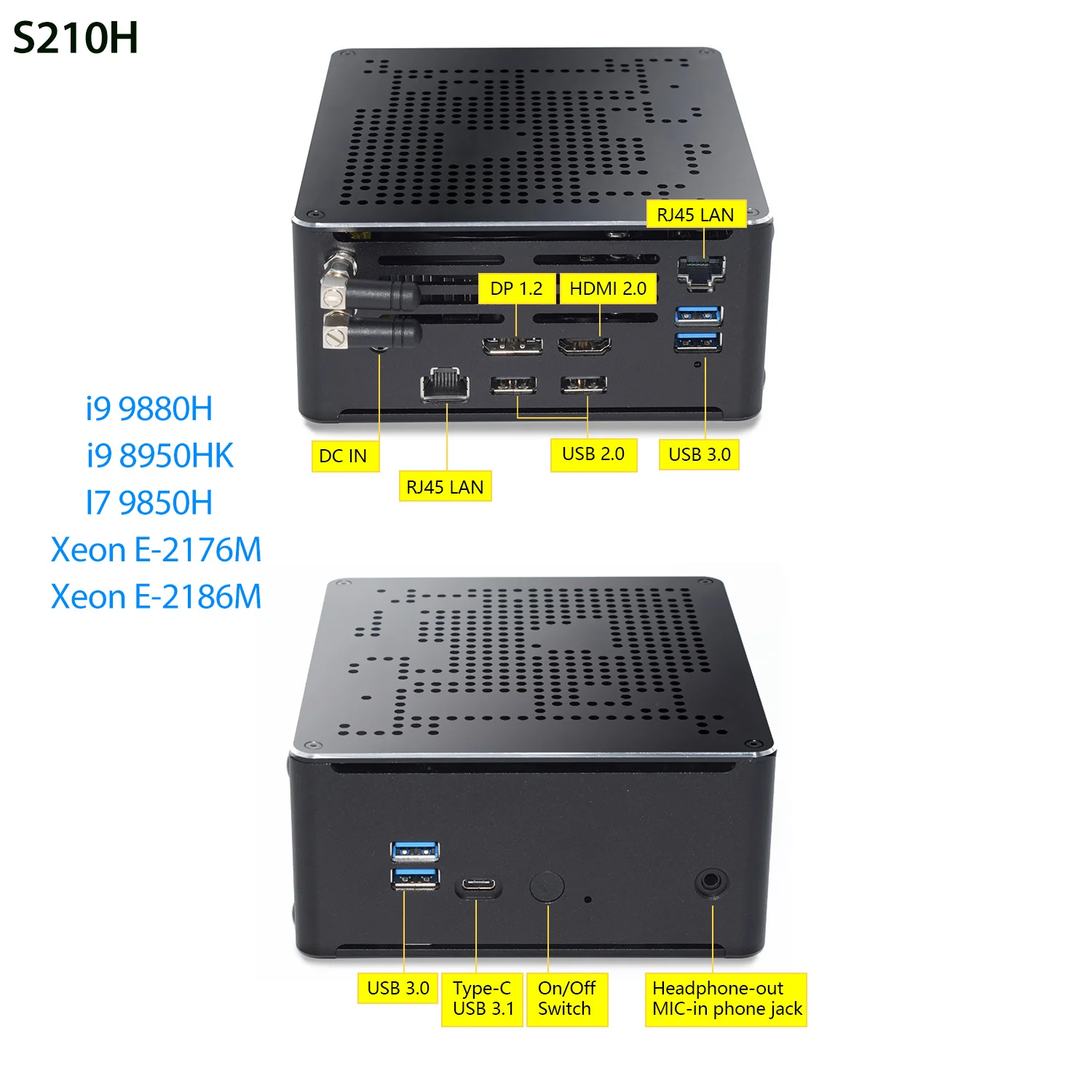 Xeon E 2176M мини игровой ПК Intel i9 9880H Windows10 linux DDR4 Ram Core i7 8750H Wifi M.2 NGFF/Nvme SSD HDMI DP