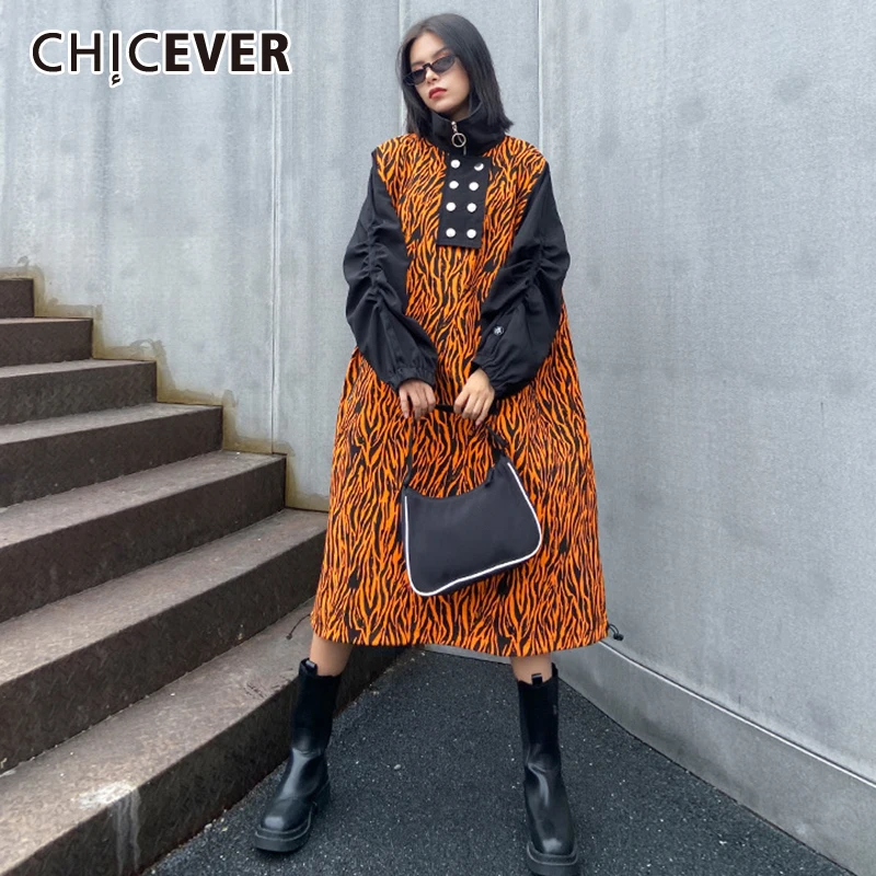 

Джинсовое женское платье с отложным воротником, длинными рукавами-фонариками, в полоску, Осеннее, 2020