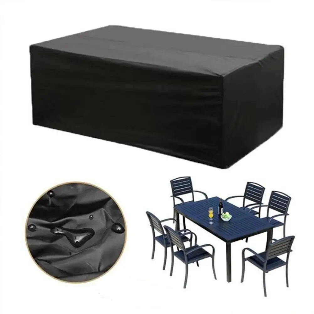 

[ Ready Stock ] 180 X 120 X 74 Cm 210D Oxford Cloth Protective Cover For Garden Furniture Square Table Dust Proof Cover