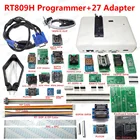 100% Оригинальный RT809H универсальный программатор памяти на носителе EMMC-программирование Nand FLASH с 28 адаптеры с TSOP48 TSOP56 гнездо SOP8 PLCC