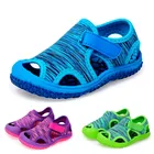Летние детские сандалии для маленьких девочек и мальчиков, уличные пляжные водные туфли, детские спортивные сандалии, нескользящая обувь для малышей, 2021