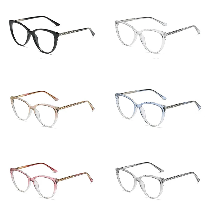 

2021 Fashion Computer Glasses Women's Blue Light Glasses Frame Oversize Vintage Decorative Eyeglasses Anti-fatigue Round Glasses
