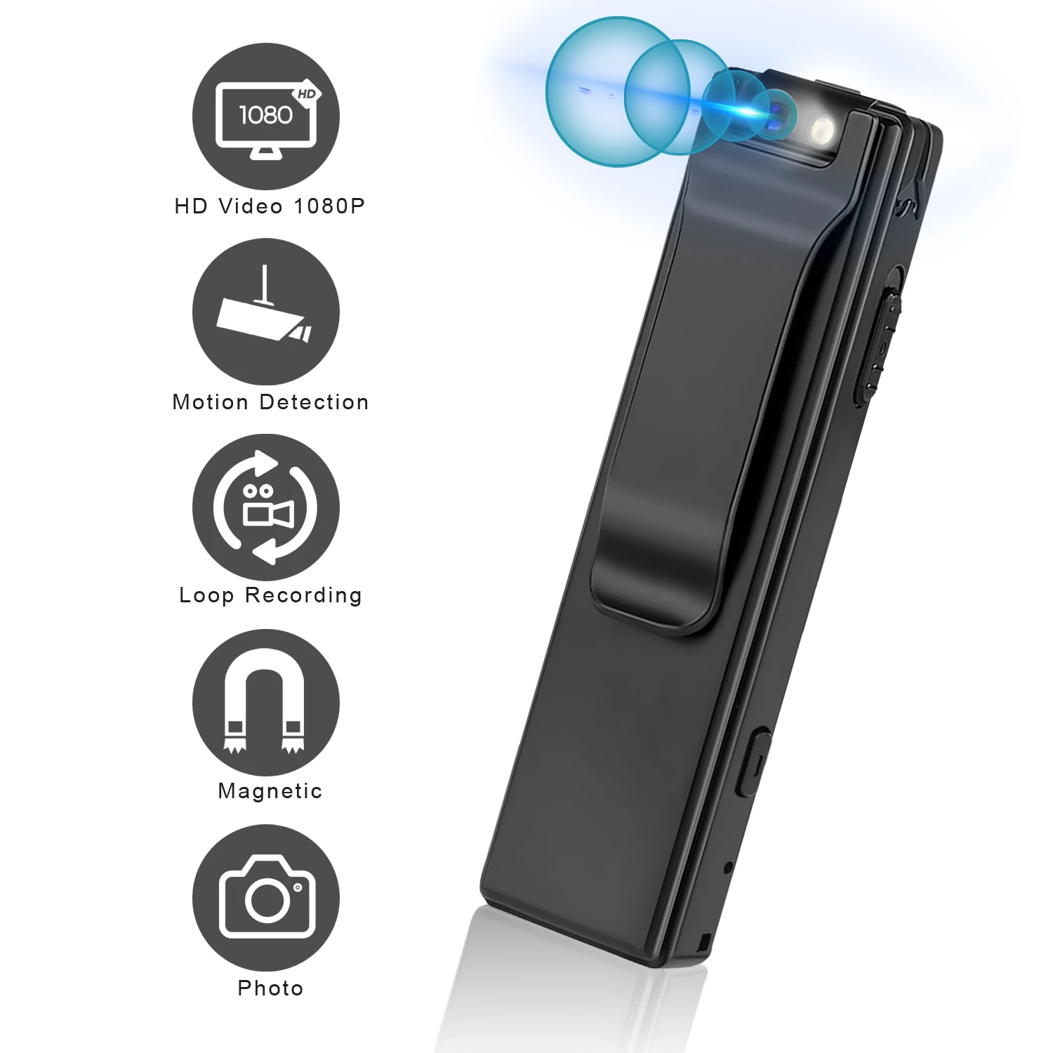 

Vandlion A3 Mini Digital Camera HD Flashlight Micro Cam Magnetic Body Camera Motion Detection Snapshot Loop Recording Camcorder