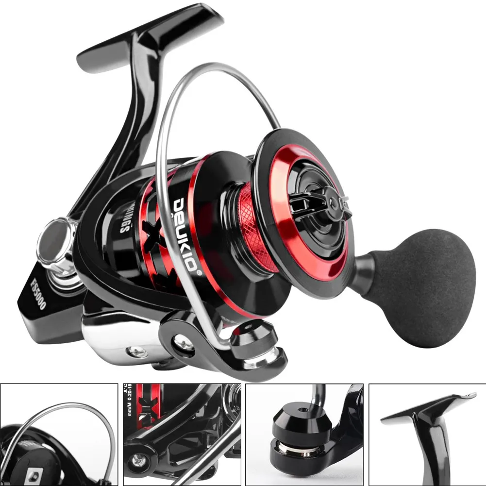

Металлическая катушка для спиннинга Deukio FS2000-7000 5,0: 1/4.7:1 1BB, противоскользящая Нескользящая Рыболовная катушка с нескользящим захватом