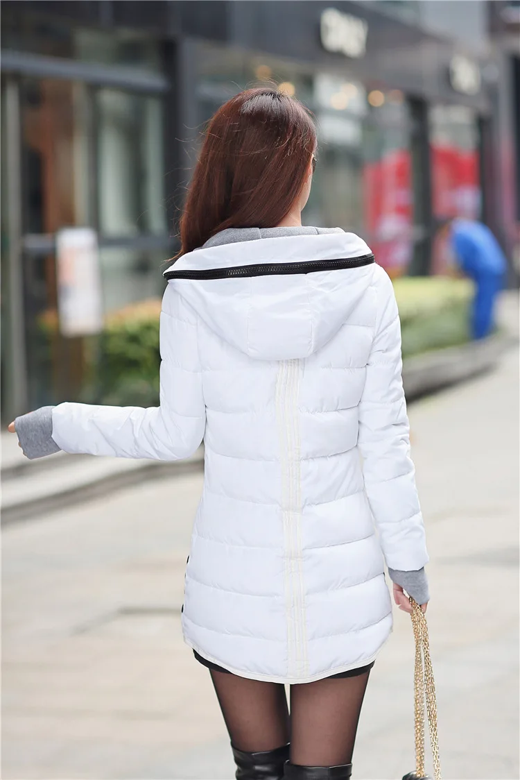 Winter Warm Cotton Jacket Women's Large Size Long Jacket New Ultra-light Slim Hooded Windproof Down Jacket Women's Jacket