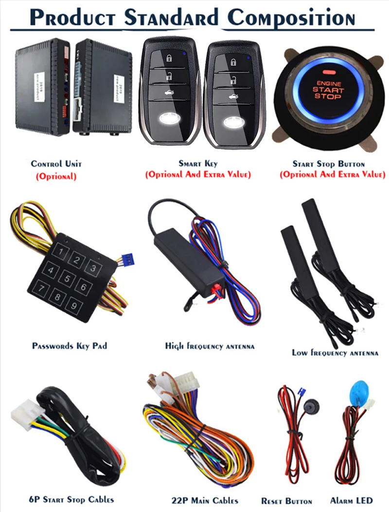 Cardot Smart push Start Stop система запуска двигателя без ключа лучшая автомобильная сигнализация дистанционный запуск двигателя Автомобильная сигнализация