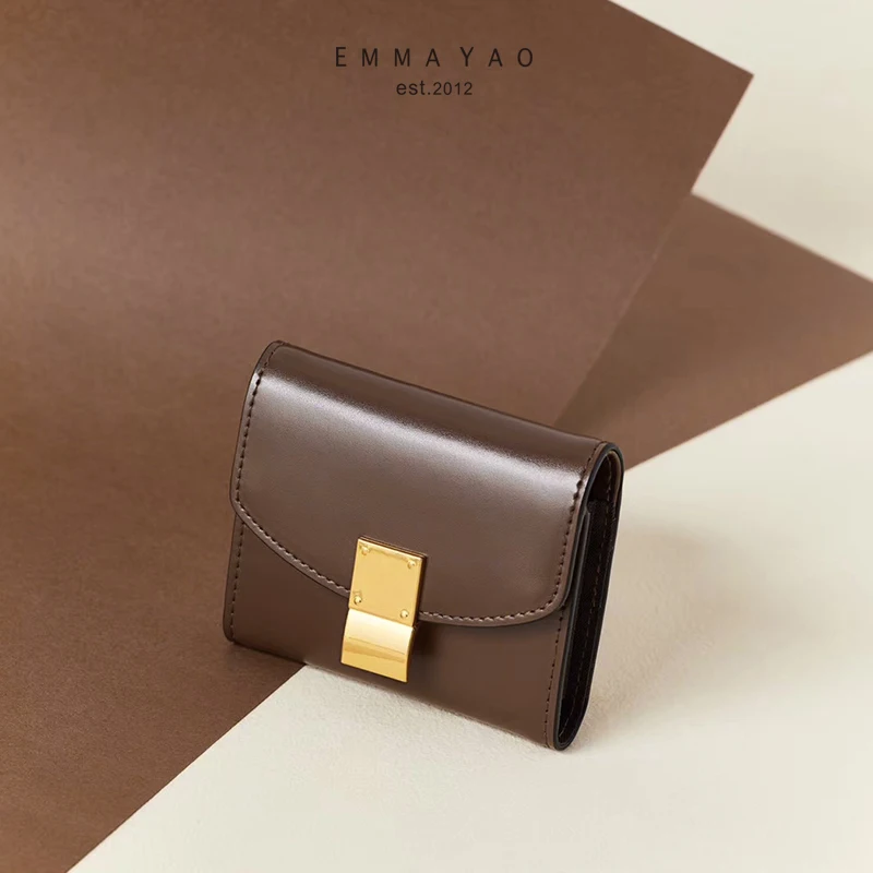 Женский кожаный кошелек EMMA YAO брендовый с отделением для монет модный держатель