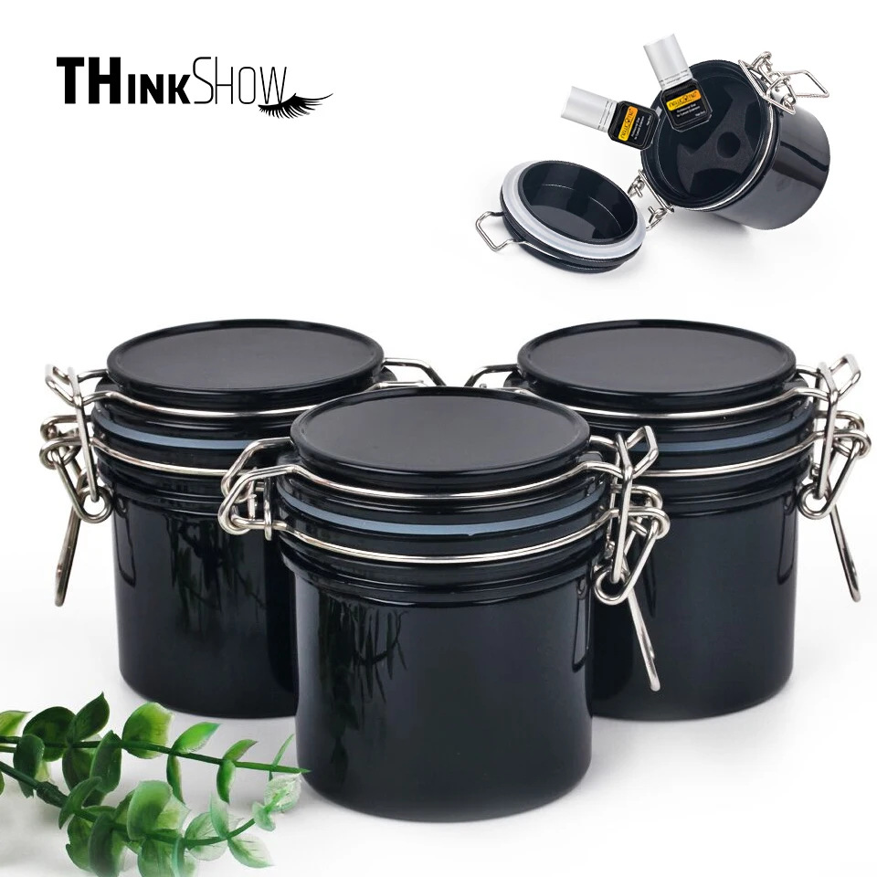 

THINKSHOW Eyelash Glue Storage Tank Grafting Eyelashes Glue Can Moisture Proof Seal Glue Storage Tank Dry Box Holder
