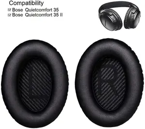 Амбушюры для Bose, тихие и удобные наушники 35 (QC35) и 35 II (QC35 II), амбушюры QC35QC35 II, черные