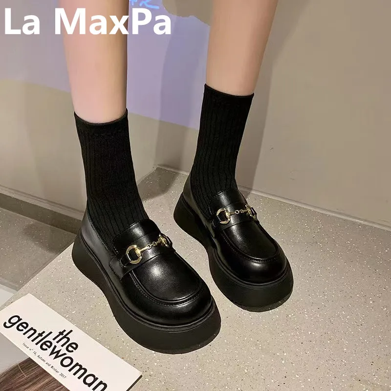 

2021 Autumn Winter New Couple Socks Shoes Women Thick-soled Casual Large Size Net Red Knitted Short Boots Women botas de mujer