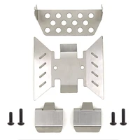 4pcs stainless steel axle protector chassis armor skid plate for rc crawler axial scx10 iii axi03007 upgrade parts