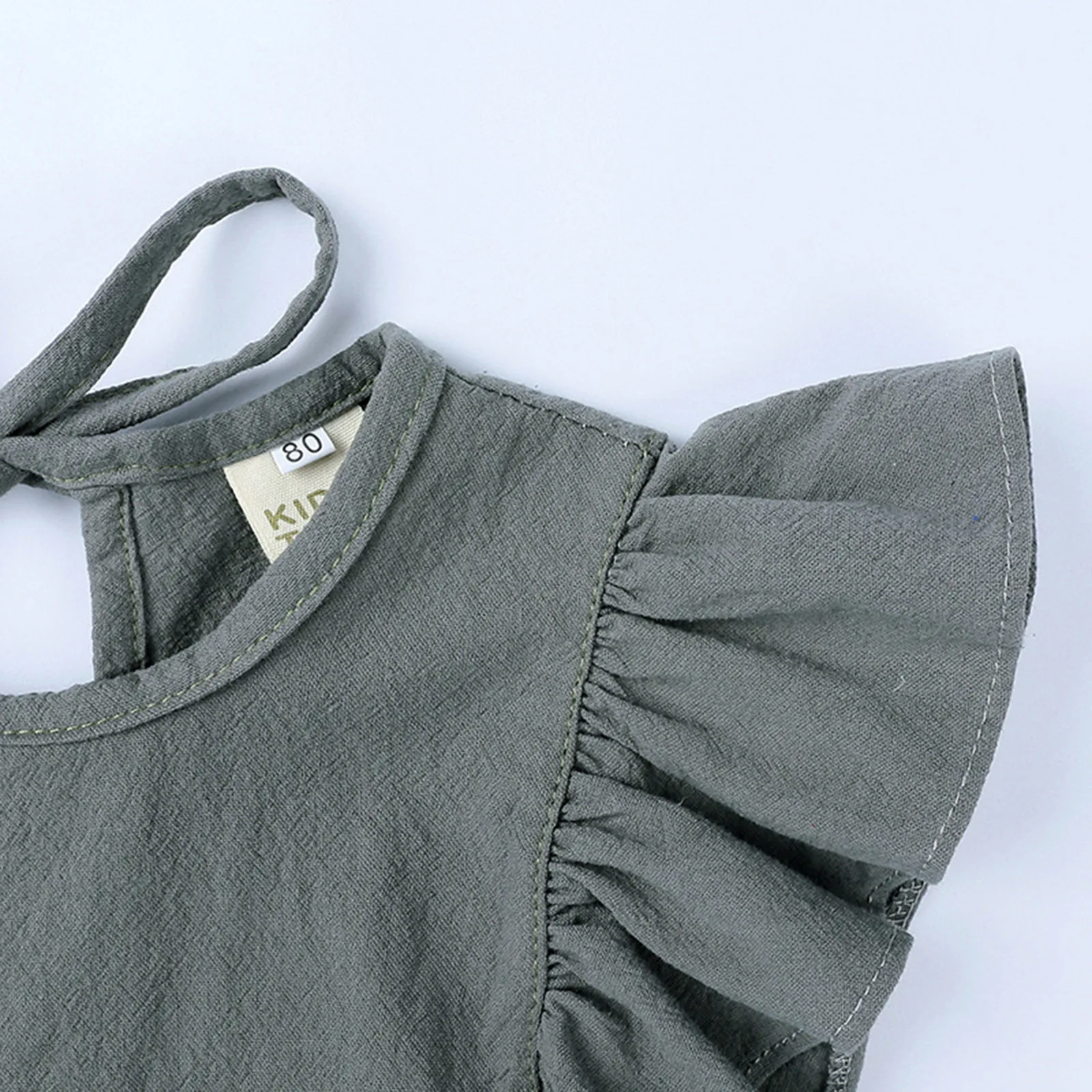 

0-4 Years Baby Girls Summer Solid Clothes Outfits Newborn Girls Cute Clothing Baby Girls Ruffle Tops Shorts Infant Baby 2pc Set