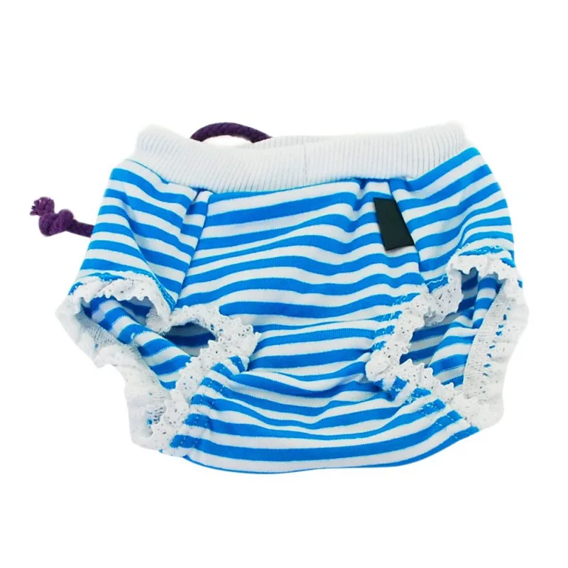

Pet Physiological Pant Diaper Sanitary Washable Female Dog Shorts Panties Menstruation Underwear Briefs Striped Pattern