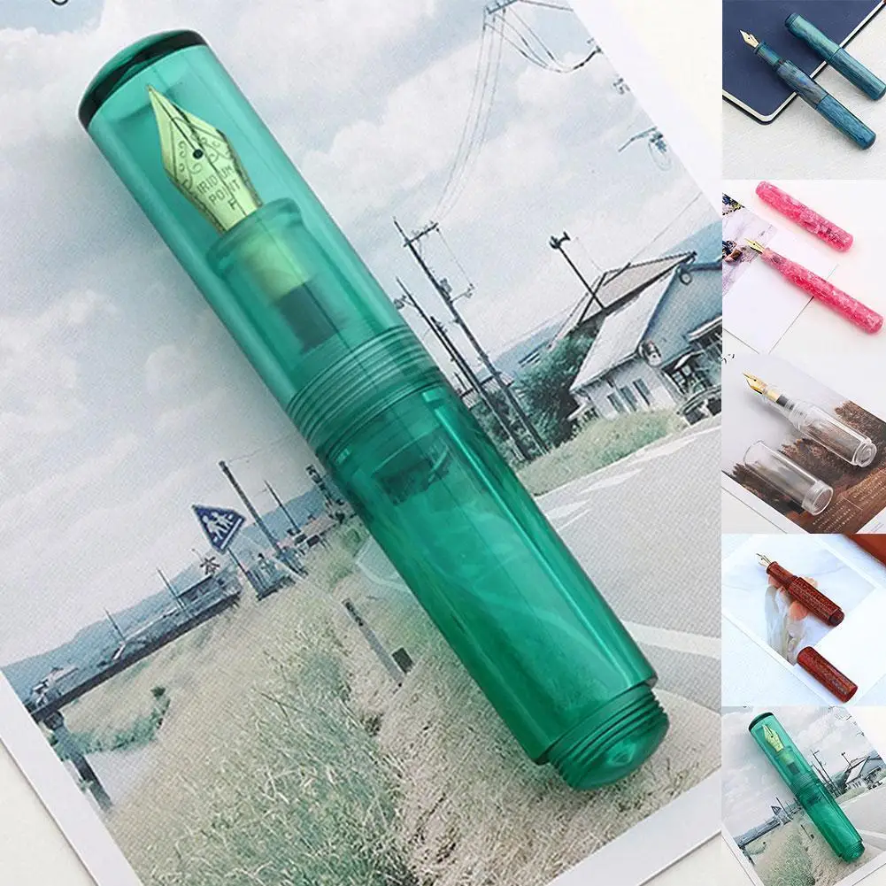 

1pcs Portable Mini Resin Short Fountain Pen 0.5mm Ink New Supplies Office Gift F Nib Stationery Business Writing School Pen F1i1