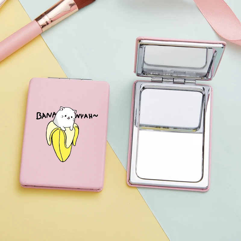 Милые мини зеркала для макияжа с авокадо модные двухсторонние складные