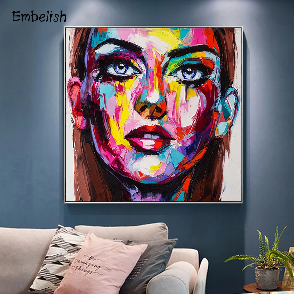 1 шт. Nielly knife девушки лицо Современный домашний декор настенные картины для