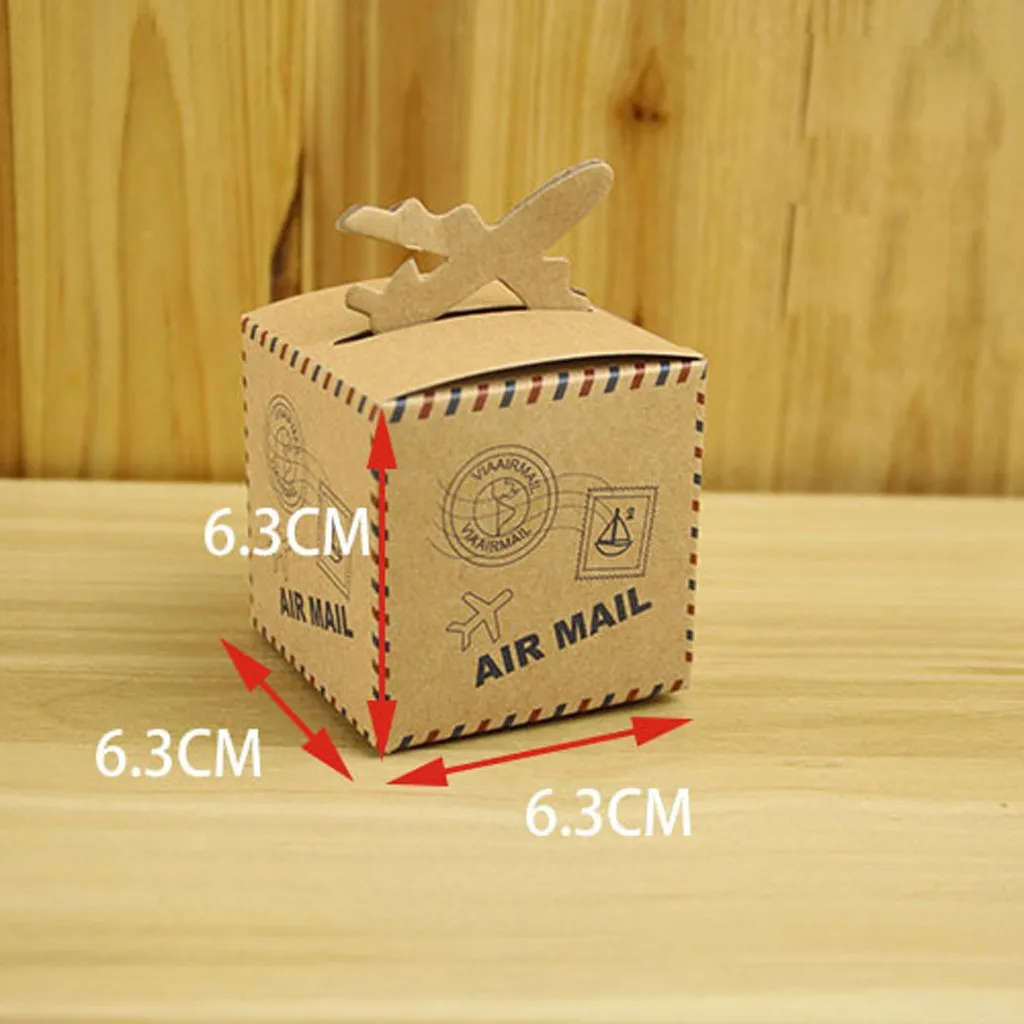 Винтажная коробка для конфет из крафт-бумаги 50 шт. | Дом и сад