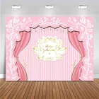 MOCSICKA фон для фотосъемки в честь рождения ребенка синие розовые занавески для новорожденных мальчиков девочек торт на день рождения разбиваемый фон белые цветы