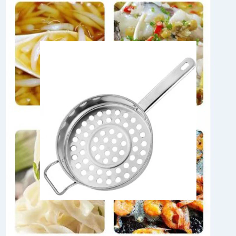 Нержавеющая сталь с ручкой морепродукты мясо лапша большой протекающий ковшовый