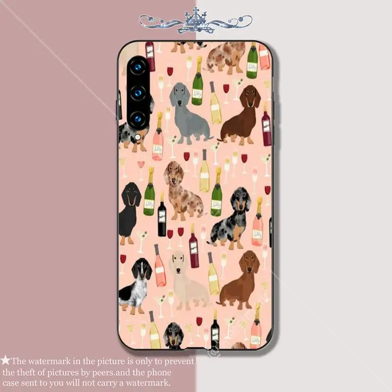 Чехол для телефона Dachshund Doxie Flower Dog щенок чехлы huawei y7 2019 mate 10 20 lite pro honor 9x Y9s funda