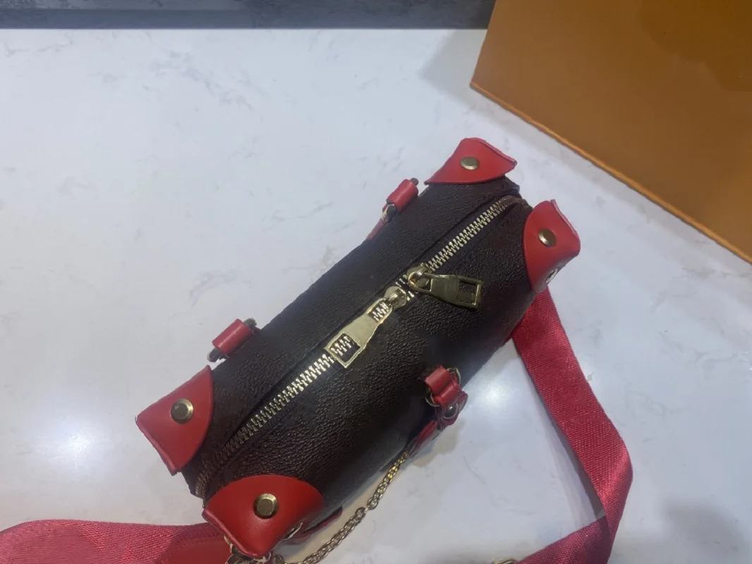 

Genuine Leather Petite Malle Souple Tote Women Crossbody Shoulder Bags Luxury Designers Handbag Two Straps Ladies Purse Wallet
