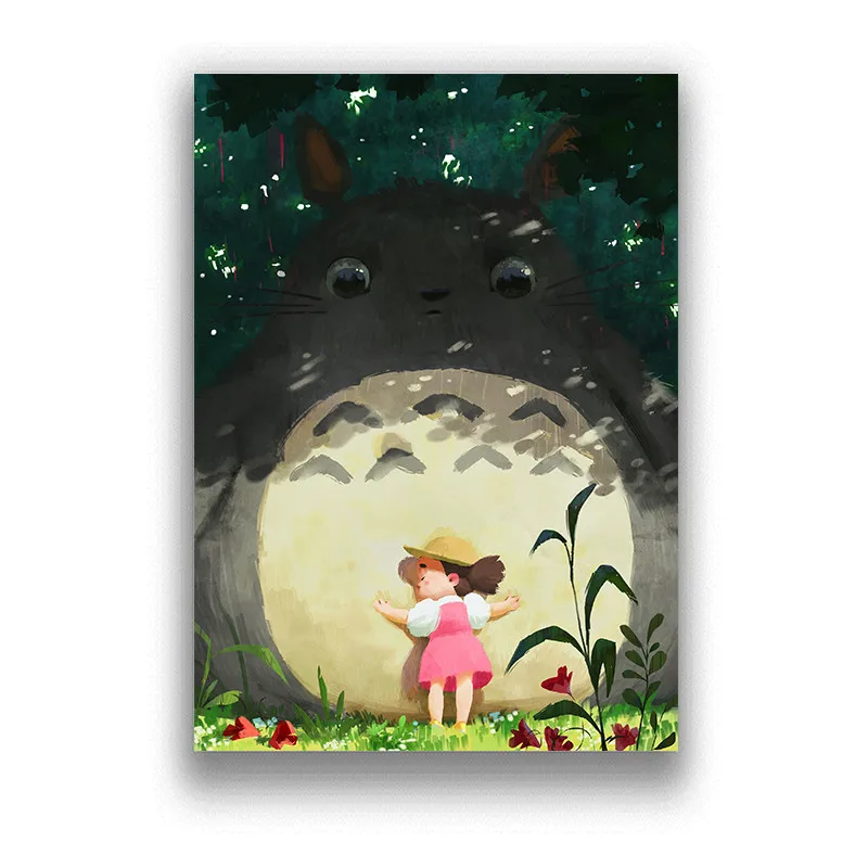 Tonari no Totoro Miyazaki Hayao белая бумага с покрытием принты четкое изображение гостиная