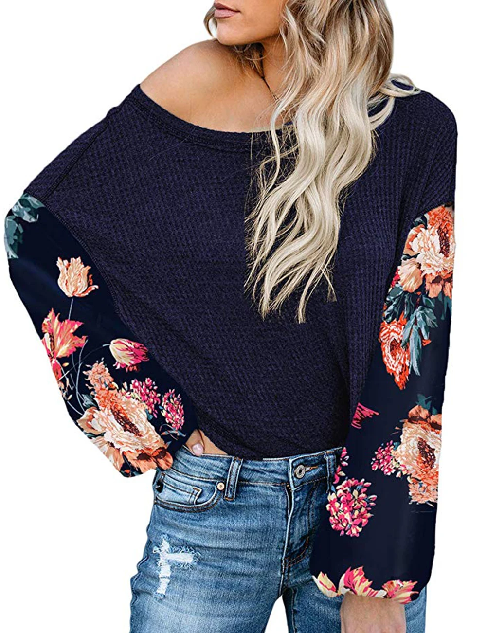 FADZECO Осень Зима Новая женская одежда круглый воротник длинный рукав Топ