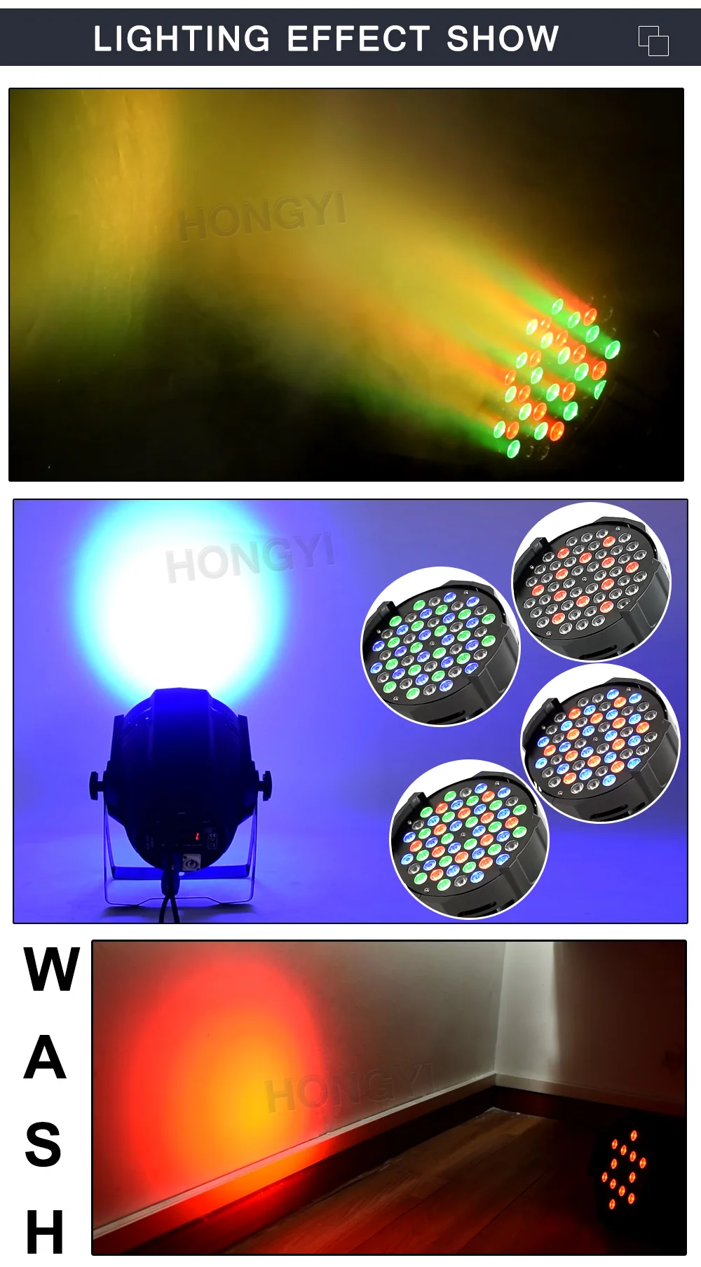 Алюминиевый светодиодный Par 54x3W RGBW светодиодный Par Can Par 64 Светодиодный прожектор dj проектор мыть освещение сценическое освещение