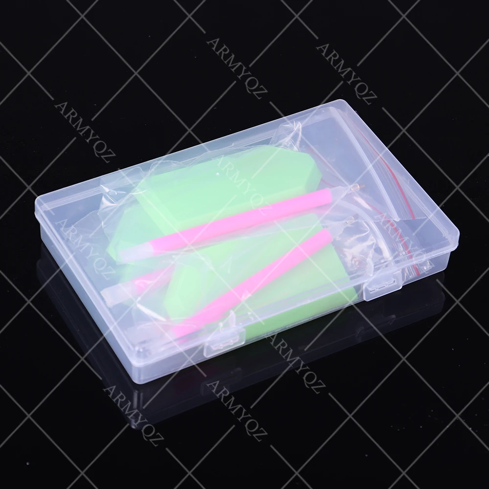 Алмазная живопись пустая коробка паллет глина ручка вышитые крестом Чехлы