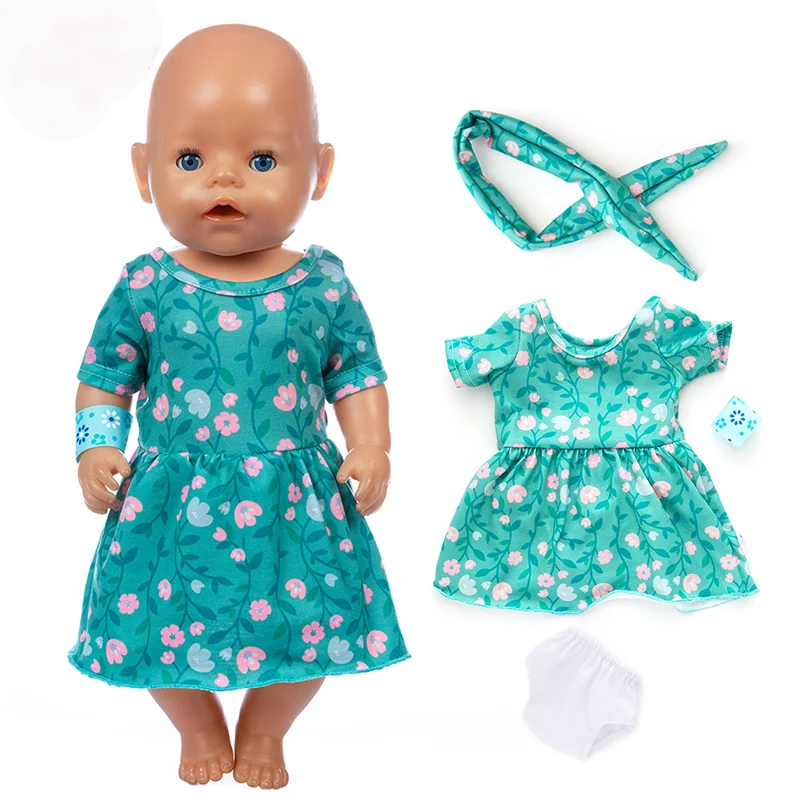 Кукла для новорожденных 17 дюймов 43 см аксессуары одежды платье + нижнее белье