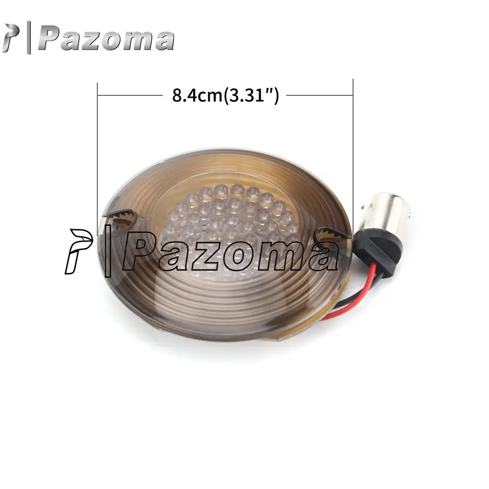

PAZOMA Motorcycle Traffic LED Turn Signal Light Designed to fit motorcycles with 3 1/4 inch Flat 1156 single