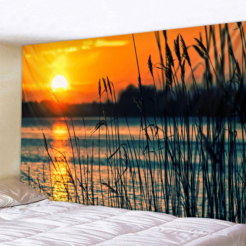 

Beautiful sunrise sunset landscape Large Wall Tapestry Cheap Hippie Wall Hanging Bohemian Wall Tapestries Mandala Wall Art Decor